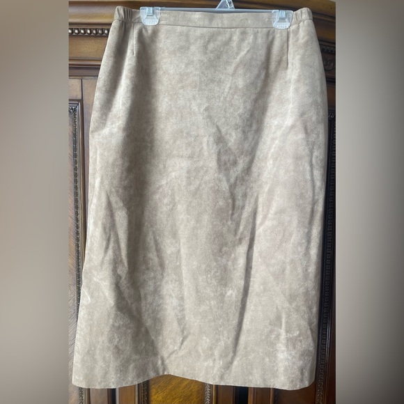 Vintage Womens Adolph Schuman for Lilli Ann Tan Ultra Suede 3 Pc Suit Sz L/XL - Picture 6 of 8
